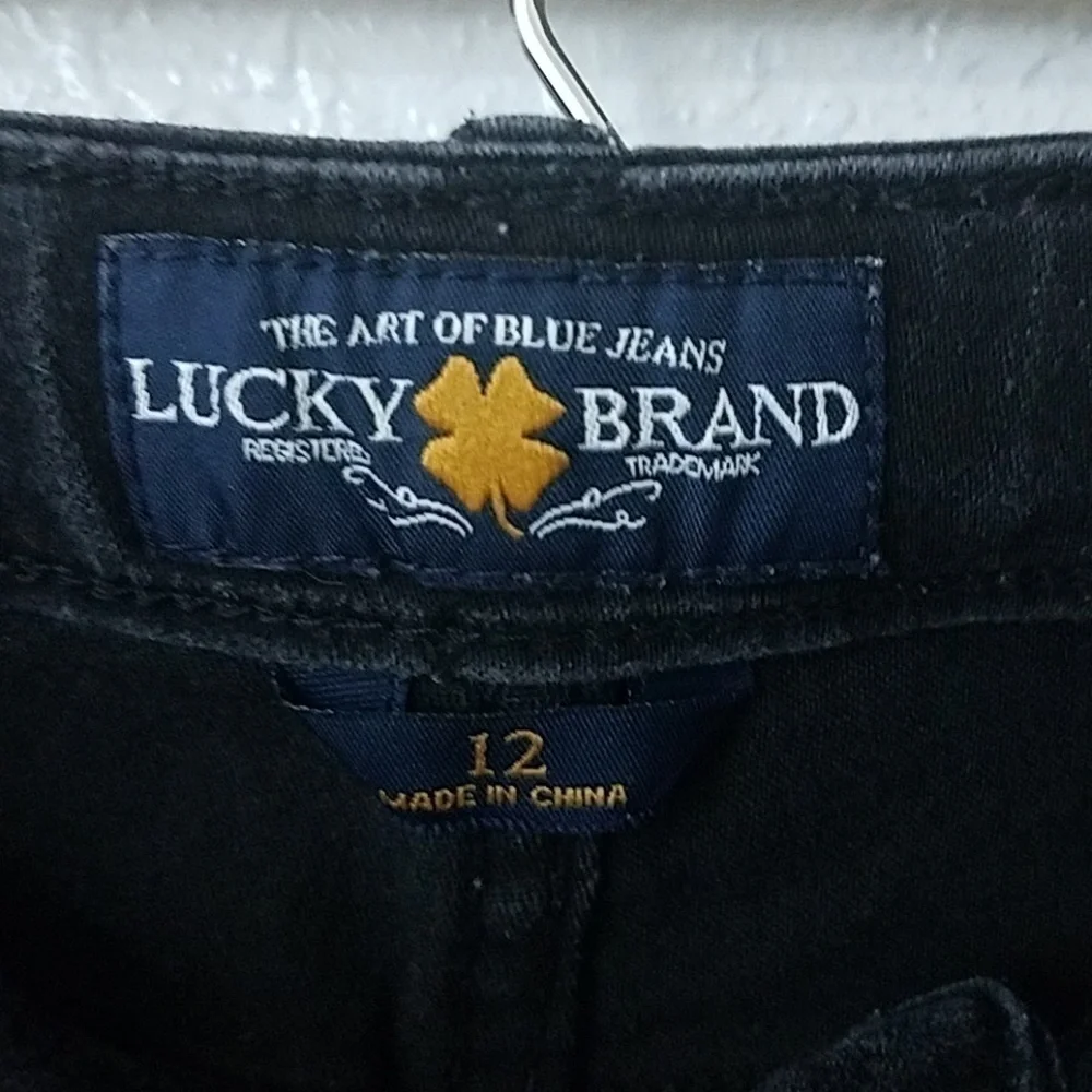 𝅺lucky brand Zoe jegging sz 12 black jeans